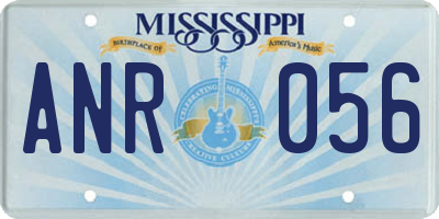 MS license plate ANR056