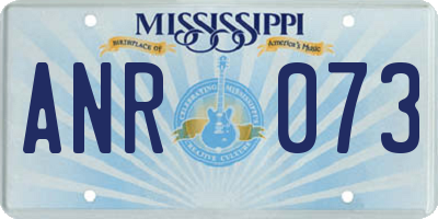 MS license plate ANR073