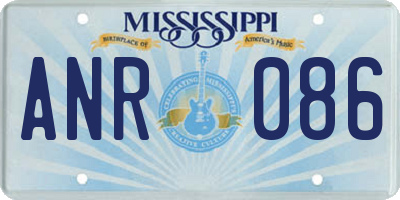 MS license plate ANR086