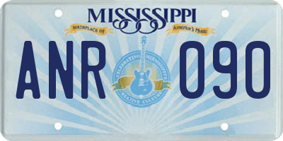 MS license plate ANR090