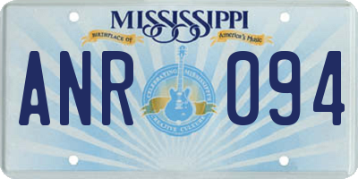 MS license plate ANR094