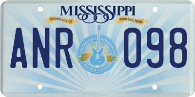 MS license plate ANR098