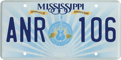MS license plate ANR106