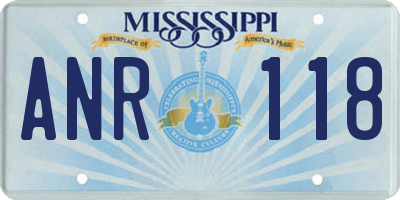 MS license plate ANR118