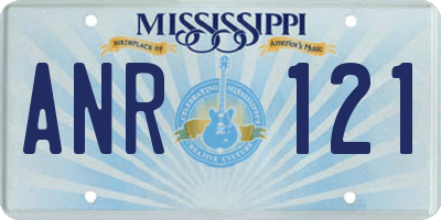MS license plate ANR121