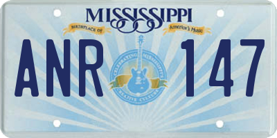 MS license plate ANR147