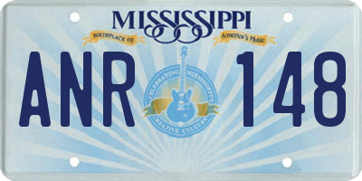 MS license plate ANR148