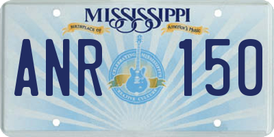 MS license plate ANR150