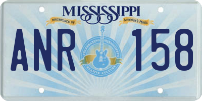 MS license plate ANR158