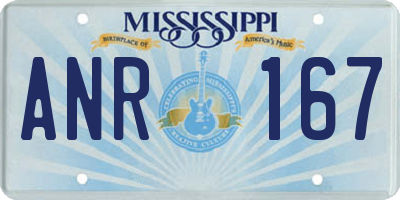 MS license plate ANR167