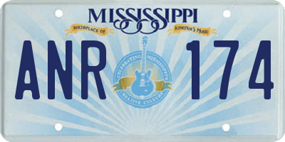MS license plate ANR174