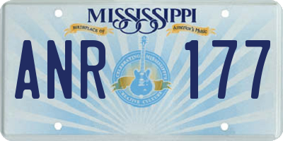 MS license plate ANR177
