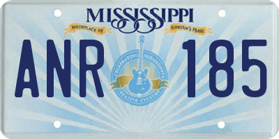 MS license plate ANR185