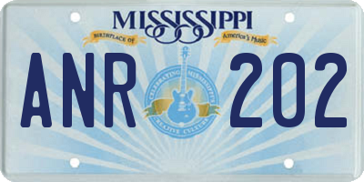 MS license plate ANR202