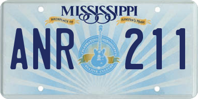 MS license plate ANR211