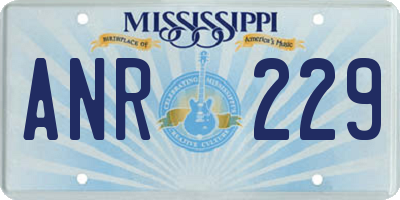 MS license plate ANR229
