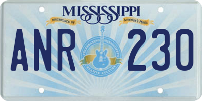 MS license plate ANR230