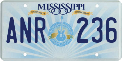 MS license plate ANR236