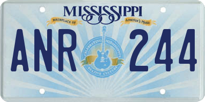 MS license plate ANR244