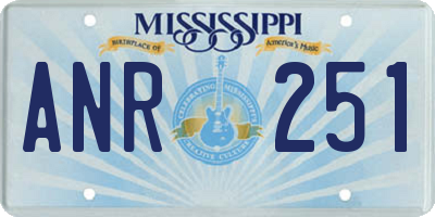 MS license plate ANR251