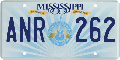 MS license plate ANR262