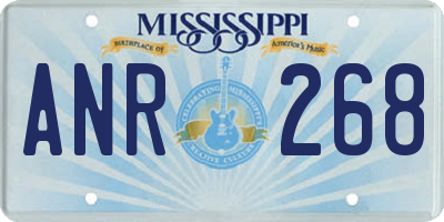MS license plate ANR268