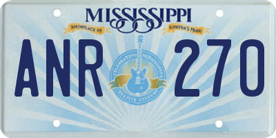 MS license plate ANR270
