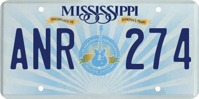 MS license plate ANR274