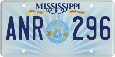 MS license plate ANR296