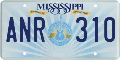 MS license plate ANR310