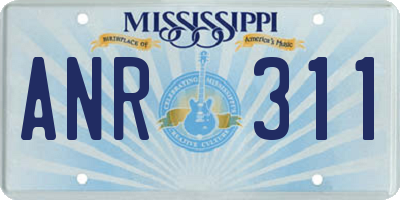 MS license plate ANR311