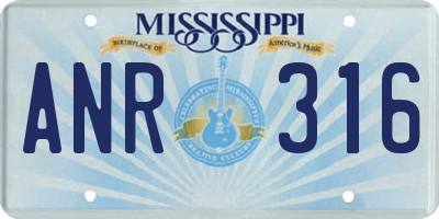 MS license plate ANR316