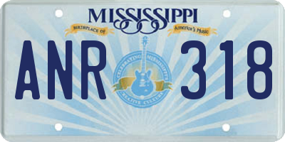 MS license plate ANR318