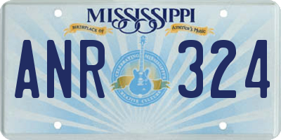 MS license plate ANR324