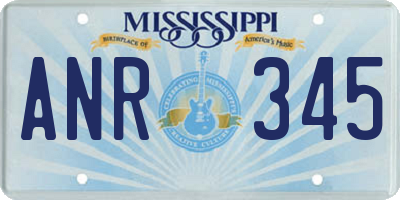 MS license plate ANR345