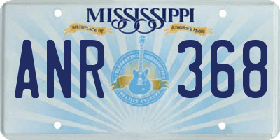 MS license plate ANR368