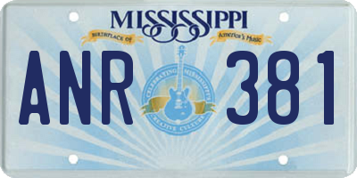 MS license plate ANR381