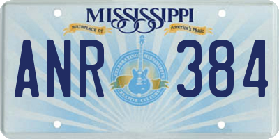 MS license plate ANR384