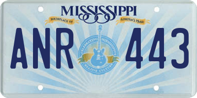 MS license plate ANR443