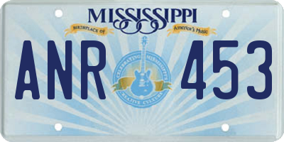 MS license plate ANR453