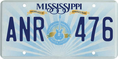 MS license plate ANR476