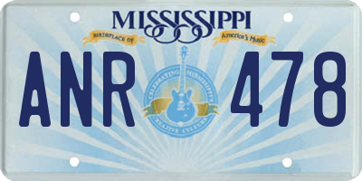 MS license plate ANR478