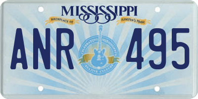 MS license plate ANR495