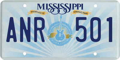 MS license plate ANR501
