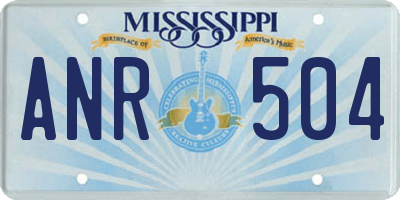 MS license plate ANR504