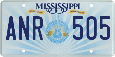 MS license plate ANR505
