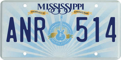 MS license plate ANR514
