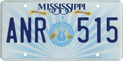 MS license plate ANR515