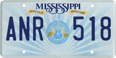 MS license plate ANR518