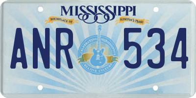 MS license plate ANR534